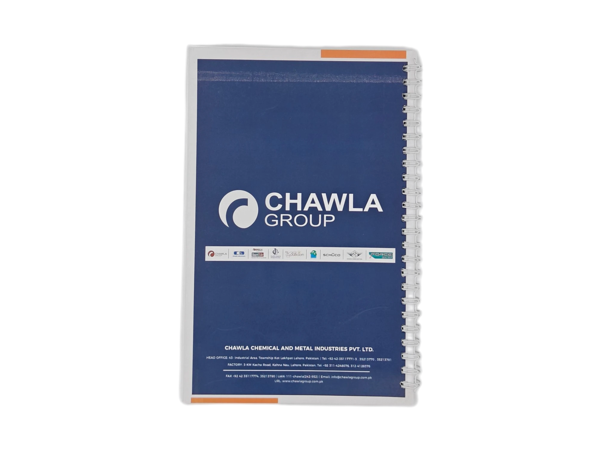 Chawla Group Branded Spiral Notebook 2
