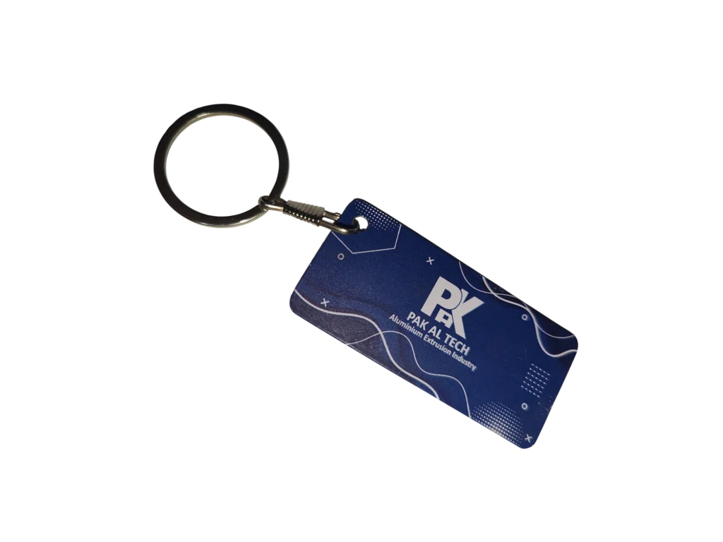 Custom UV printed branded keychain for corporate gifting