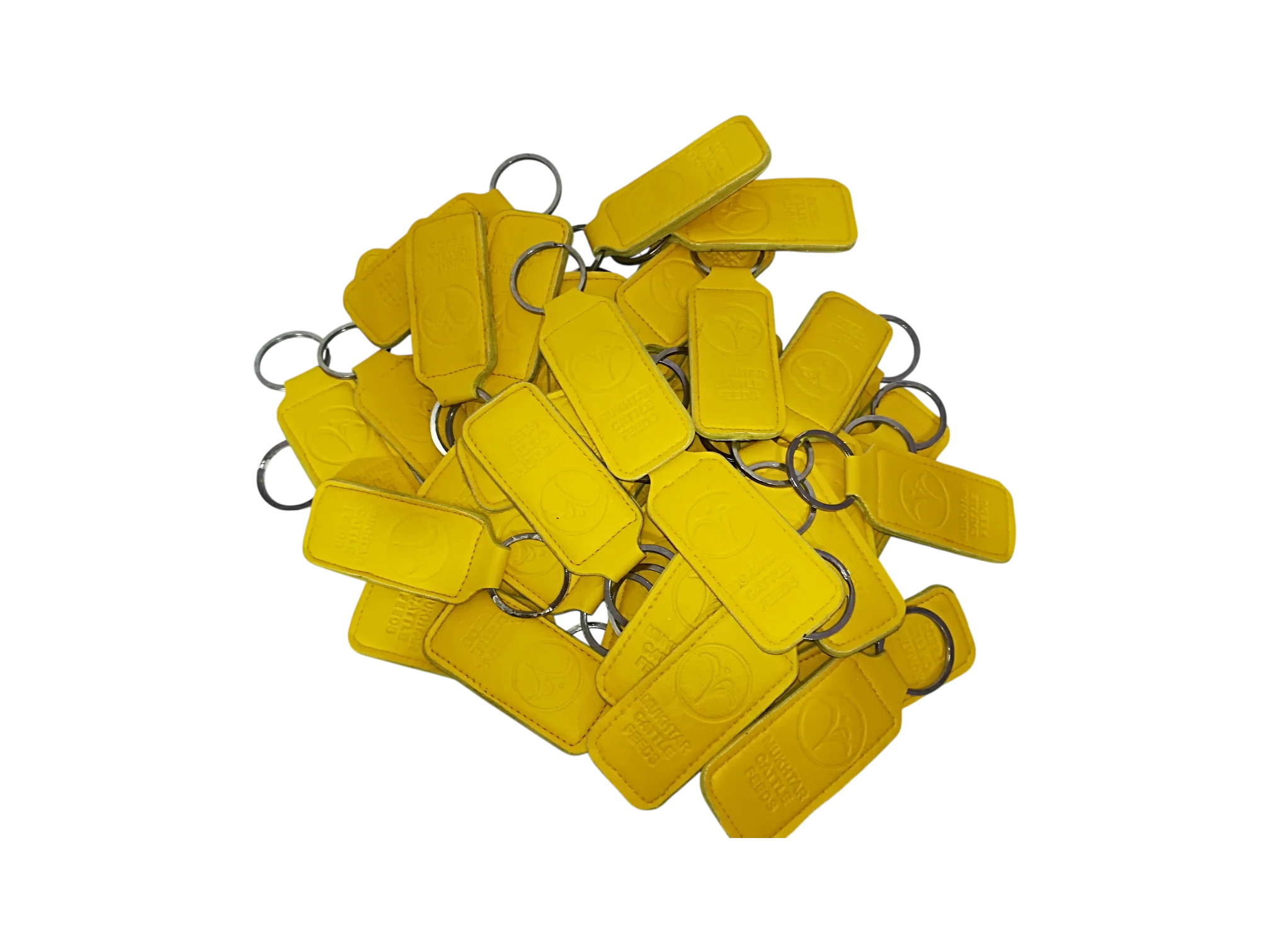 Yellow Leather Keychain 2